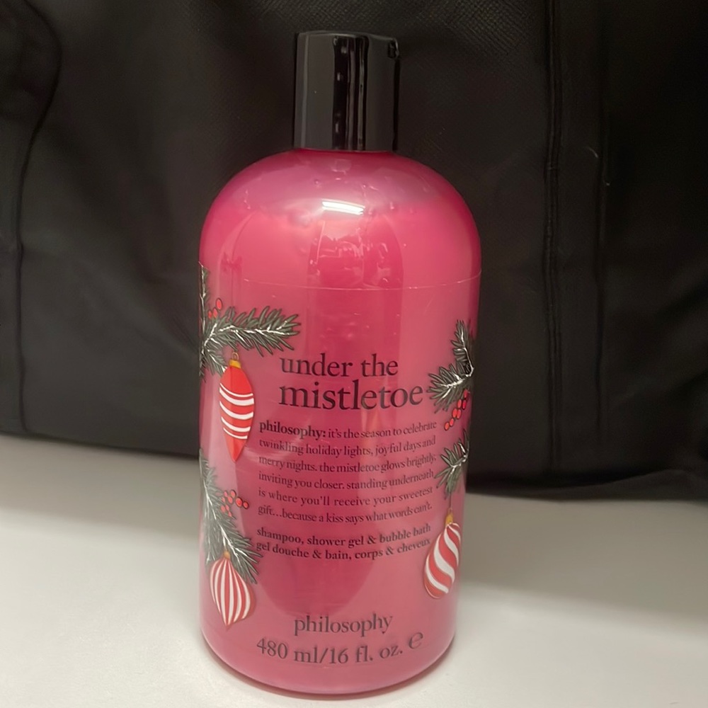 NEW Philosophy Under the Mistletoe Shampoo, Shower Gel & Bubble Bath 16 oz